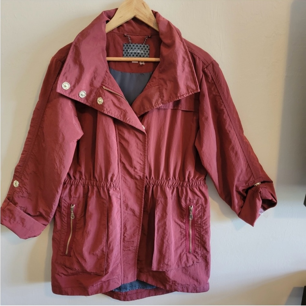 Crimson raincoat